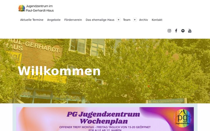 Kuvakaappaus sivustosta pg-muenster.de