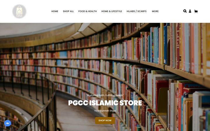 Screenshot of pgccislamicstore.com.au