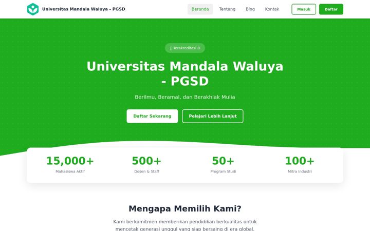 Screenshot of pgsdumw.ac.id