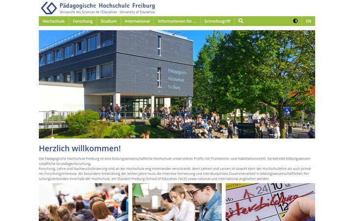 Screenshot of ph-freiburg.de