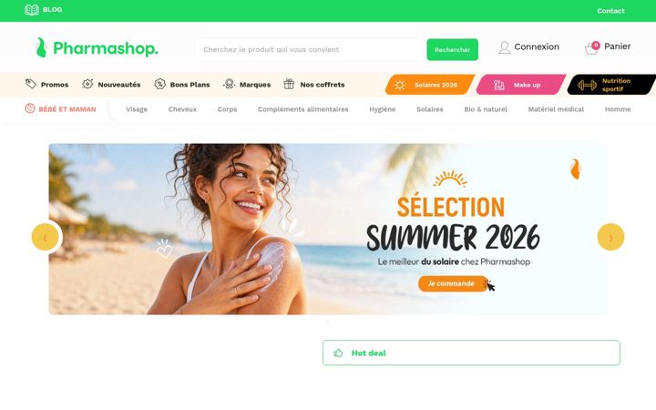 Screenshot of pharma-shop.tn