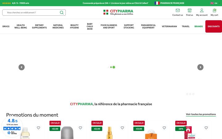 Screenshot of pharmacie-citypharma.fr