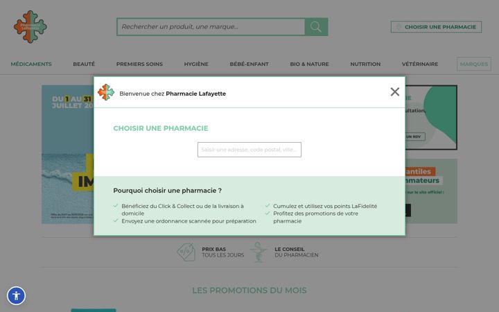 Screenshot of pharmacielafayette.com