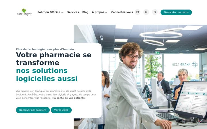 Screenshot of pharmagest.com