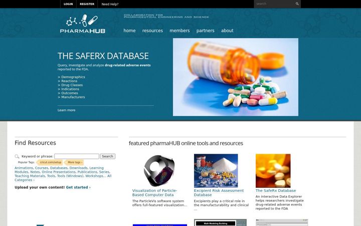 Skjámynd af pharmahub.org