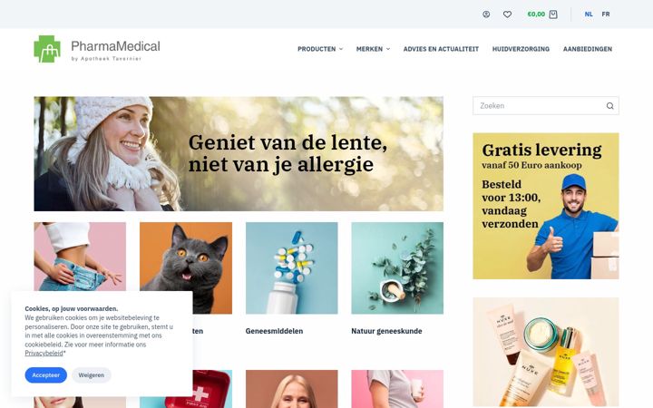Screenshot of pharmamedical.be