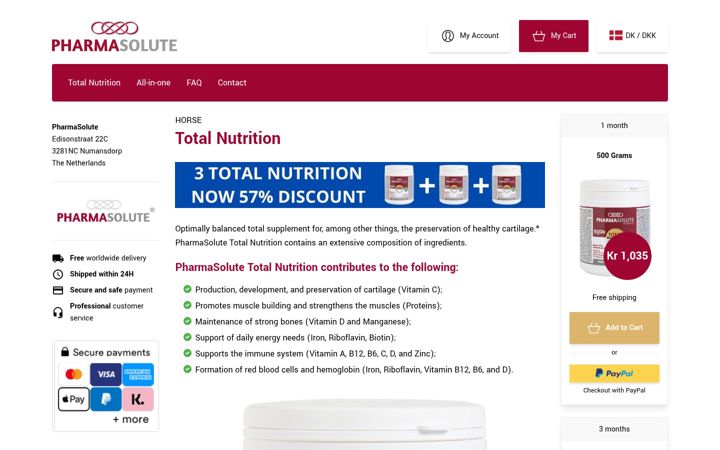 Screenshot von pharmasolute.com