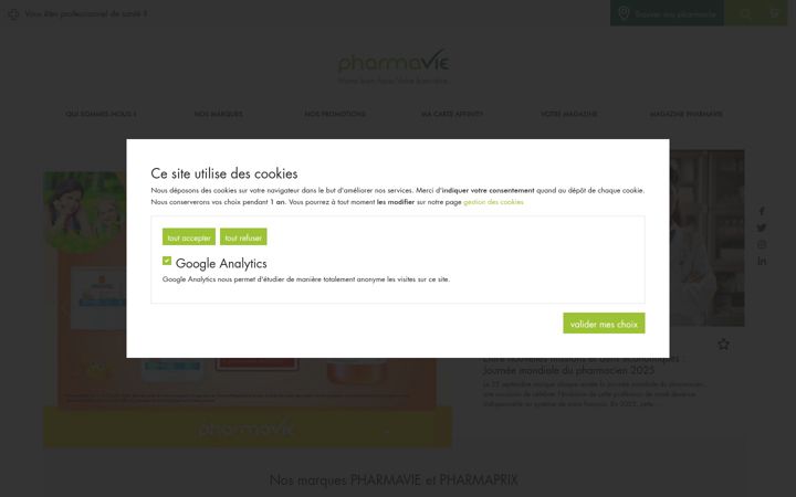 Screenshot of pharmavie.fr