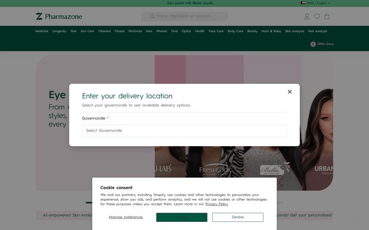 Screenshot of pharmazone.com