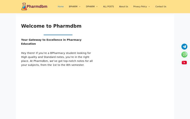 Screenshot of pharmdbm.com