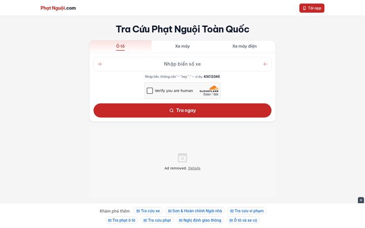 Screenshot of phatnguoi.com