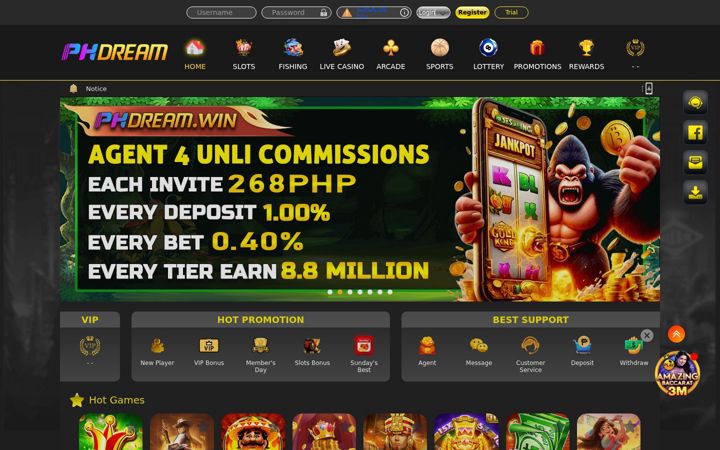 Screenshot of phdream11.com