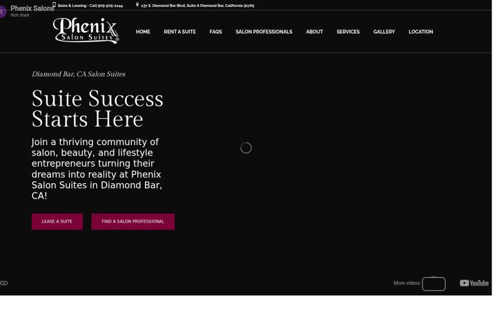 Ekrānuzņēmums no phenixsalonsuitesdiamondbar.com