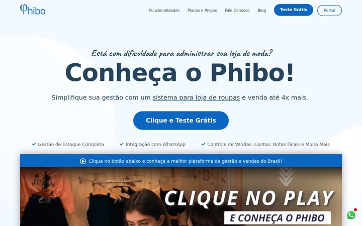 Screenshot of phibo.com.br