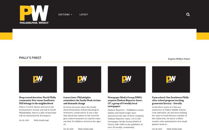 Screenshot of philadelphiaweekly.com