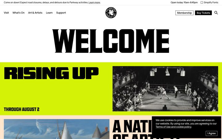 Screenshot von philamuseum.org