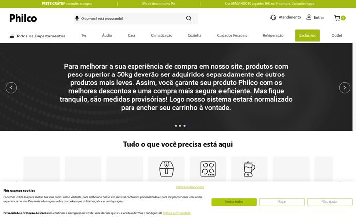 Screenshot of philco.com.br