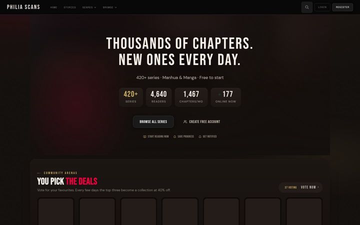 Screenshot of philiascans.org