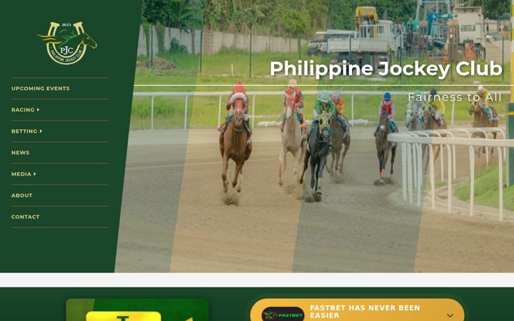 Екранна снимка на philippinejockeyclub.com