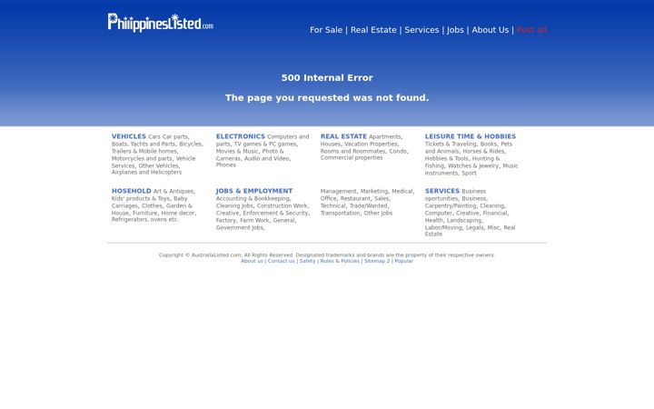 Screenshot of philippineslisted.com