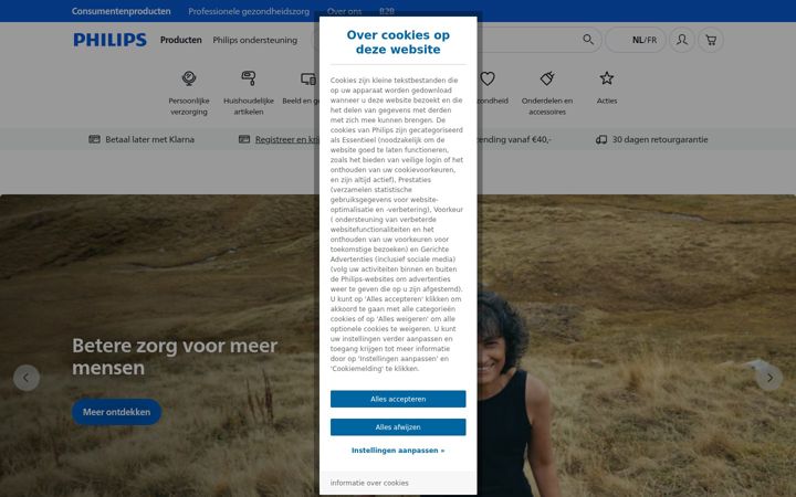 Képernyőkép: philips.be