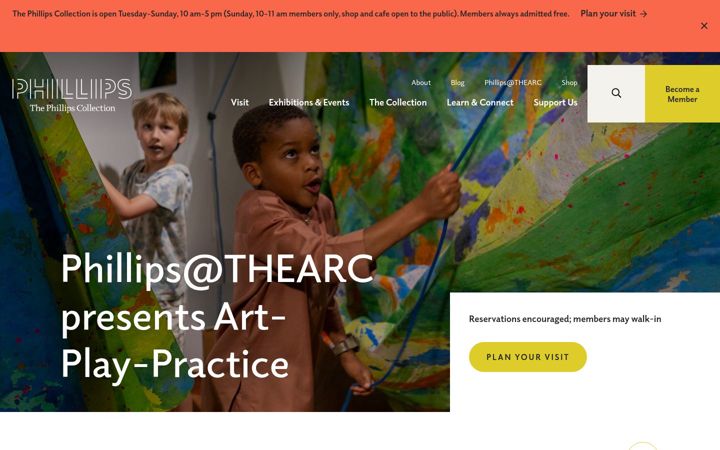 Screenshot of phillipscollection.org