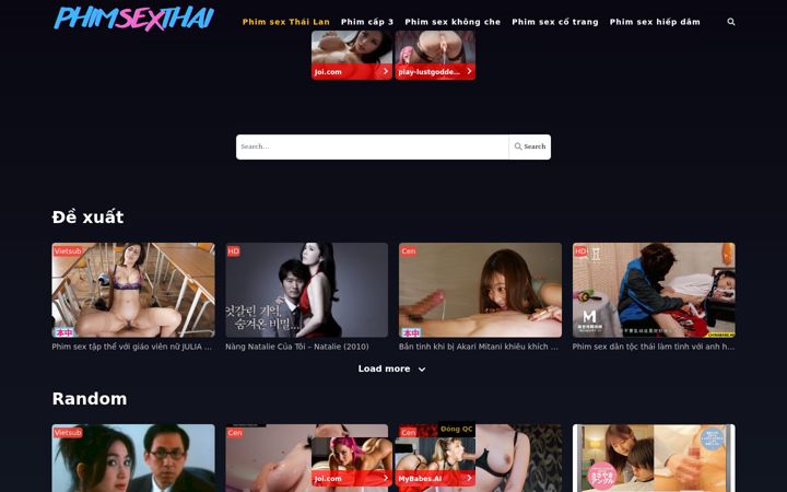 Screenshot of phimsexthai.vip