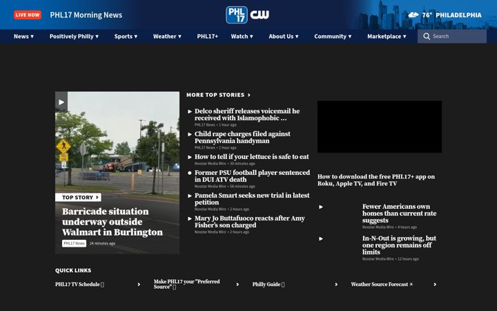 Screenshot of phl17.com