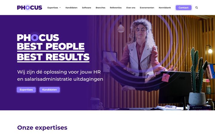 Screenshot of phocus.nl