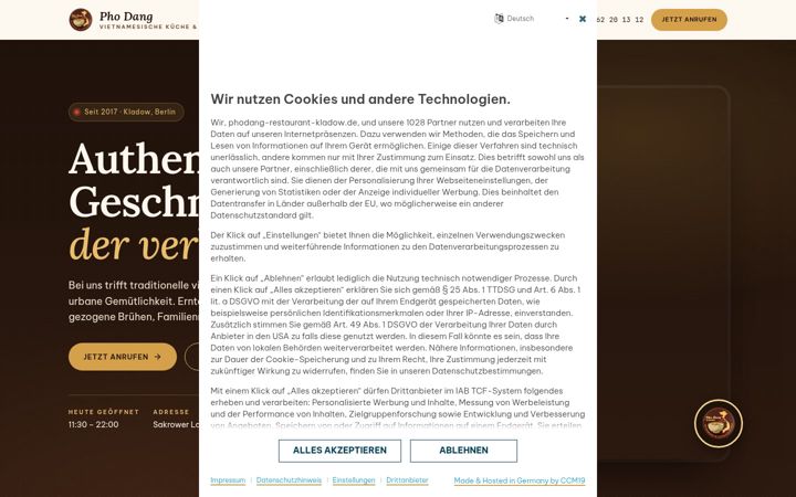 Screenshot van phodang-restaurant-kladow.de