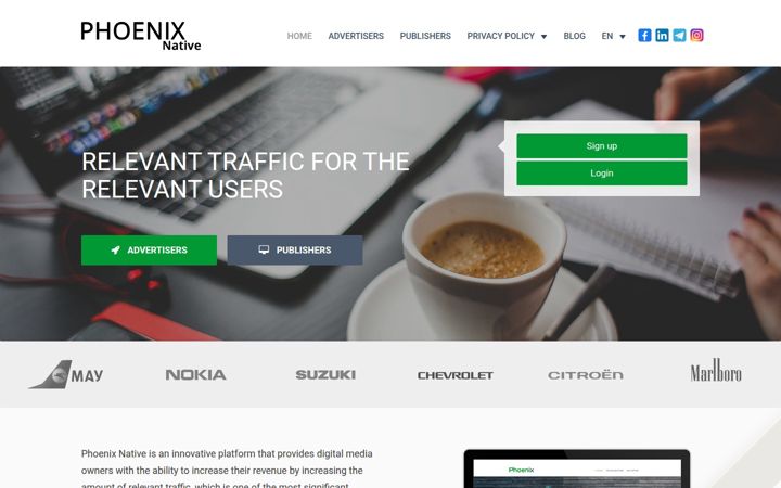 Screenshot of phoenix-widget.com