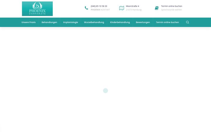 Screenshot von phoenix-zahnaerzte.de