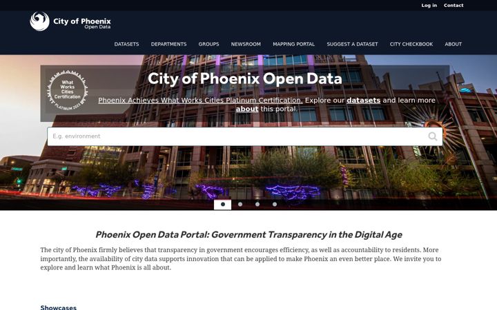 Screenshot of phoenixopendata.com
