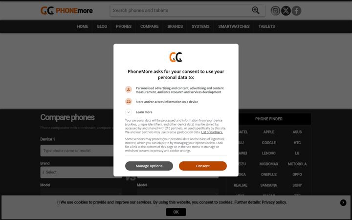 Screenshot of phonemore.com