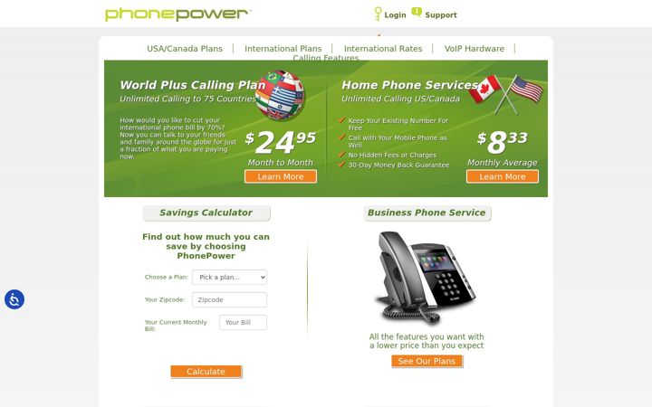 Screenshot of phonepower.com