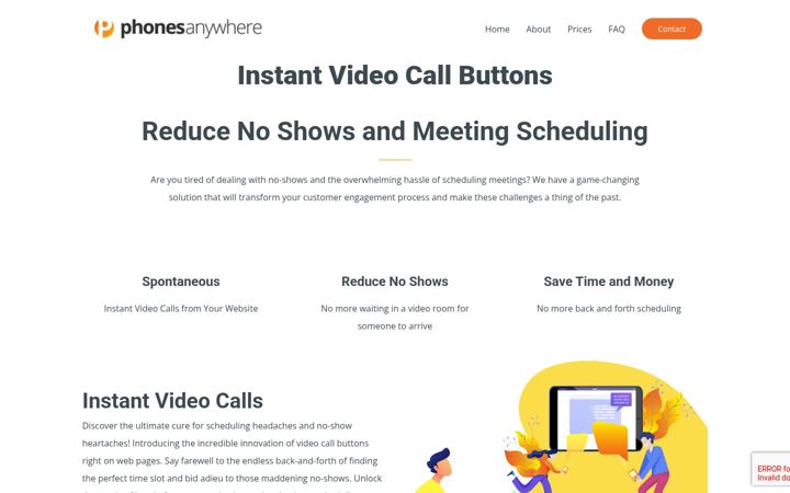 Екранна снимка на phonesanywhere.com