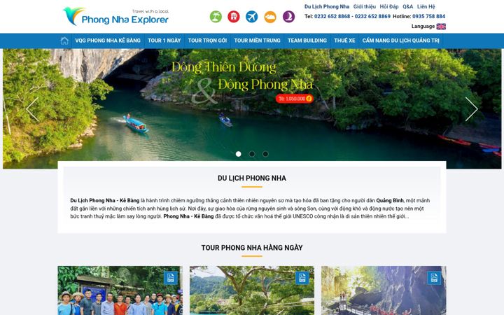Screenshot of phongnhaexplorer.com
