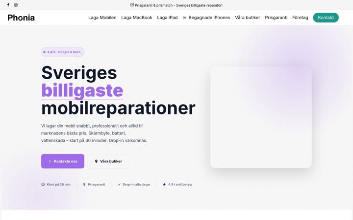 Screenshot of phonia.se