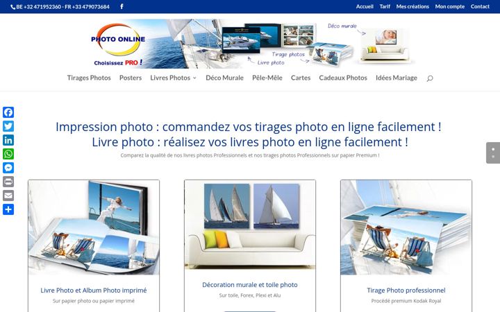 Screenshot of photo-livre.com