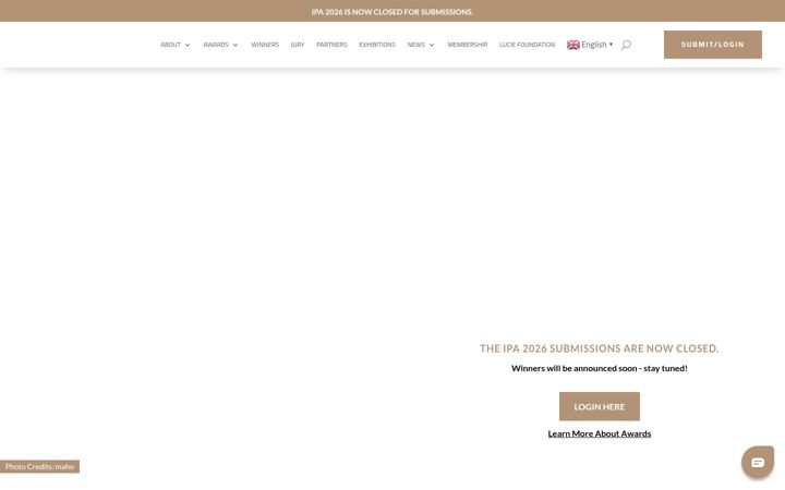 Screenshot of photoawards.com