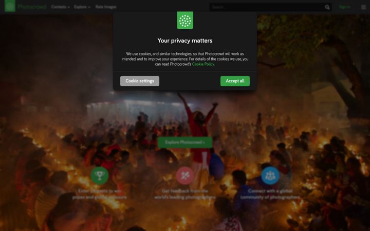 Screenshot of photocrowd.com