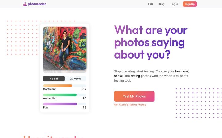 Screenshot of photofeeler.com