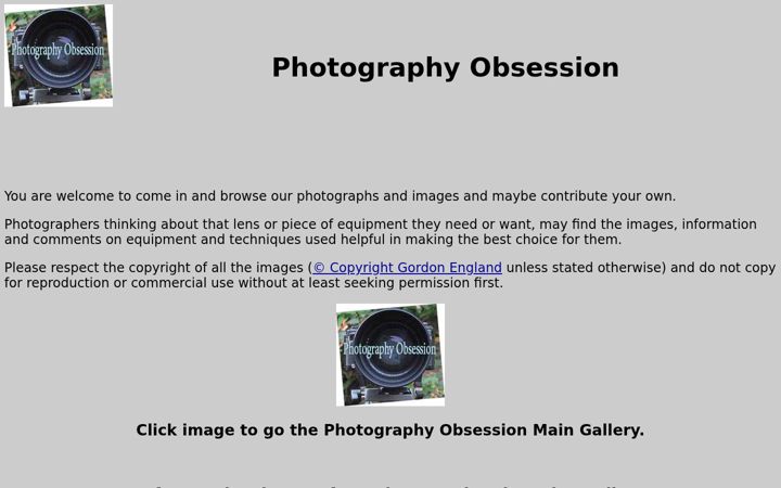 Screenshot of photographyobsession.co.uk