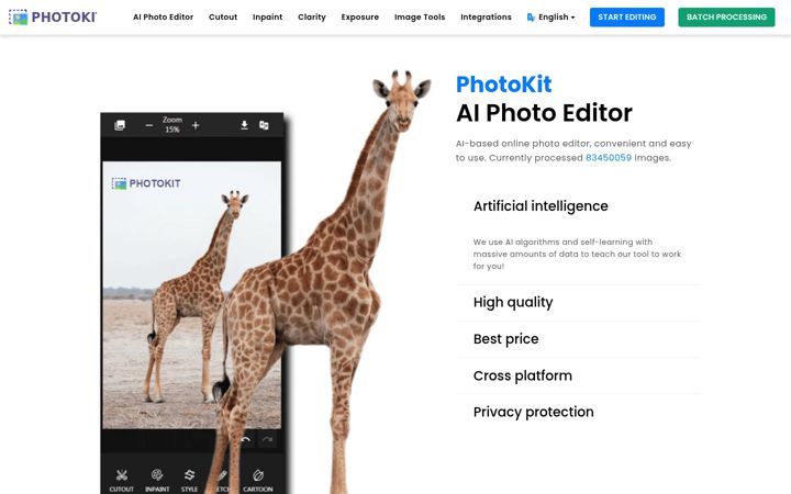 Screenshot of photokit.com