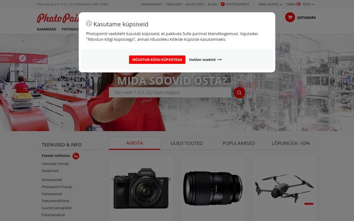 Zrzut ekranu photopoint.ee