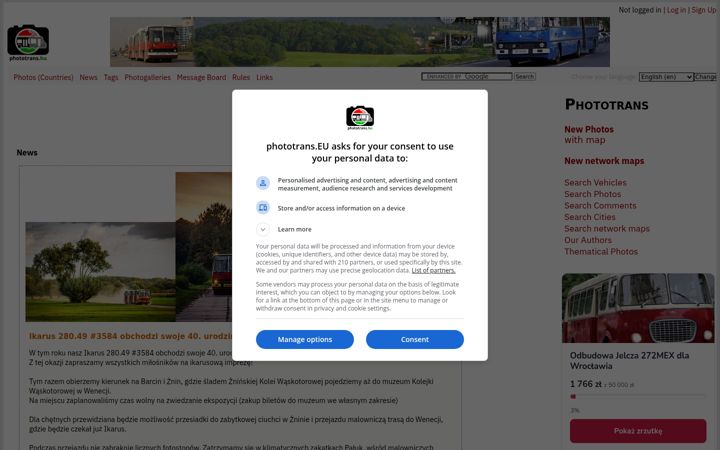 Screenshot of phototrans.hu