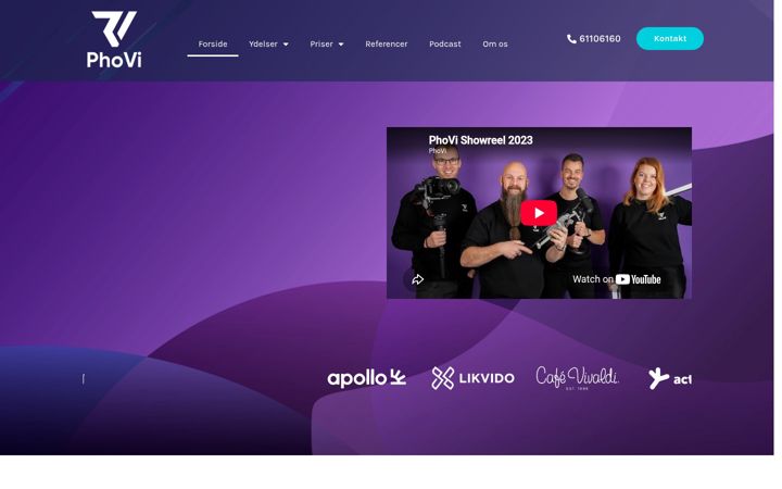 Screenshot of phovi.dk