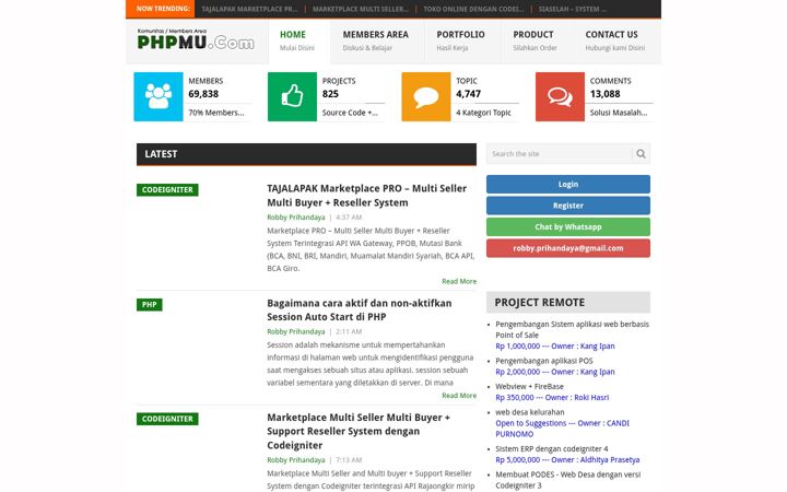 Screenshot of phpmu.com