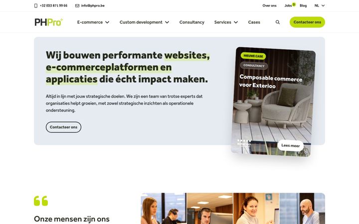Screenshot di phpro.be