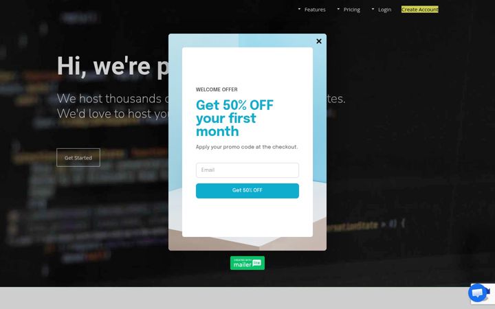 Kuvakaappaus sivustosta phpwebhosting.com